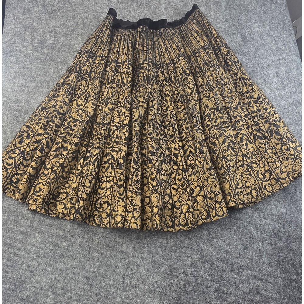 RARE Vintage Joe Davidson Womans‎ Gold And Black Skirt